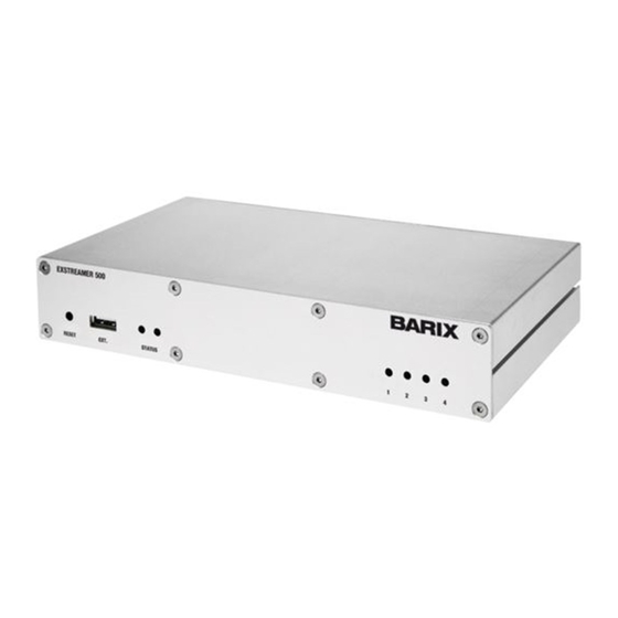 BARIX Exstreamer 500 Quick Install Manual