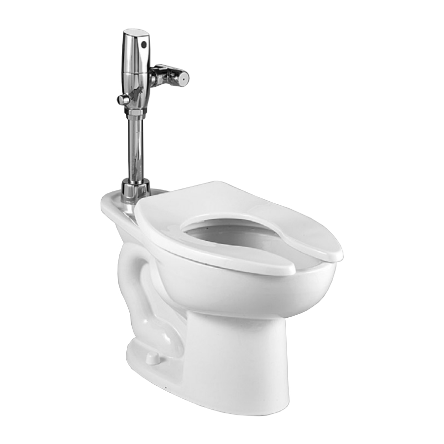 American Standard Madera FloWise 15" Height 1.28 GPF Flushometer Toilet 3451.128 Specification Sheet
