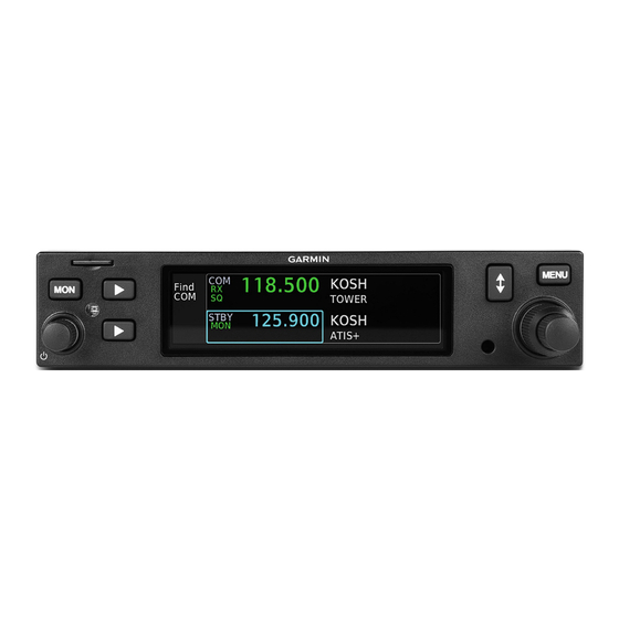 Garmin GTR 205x Installation Manual