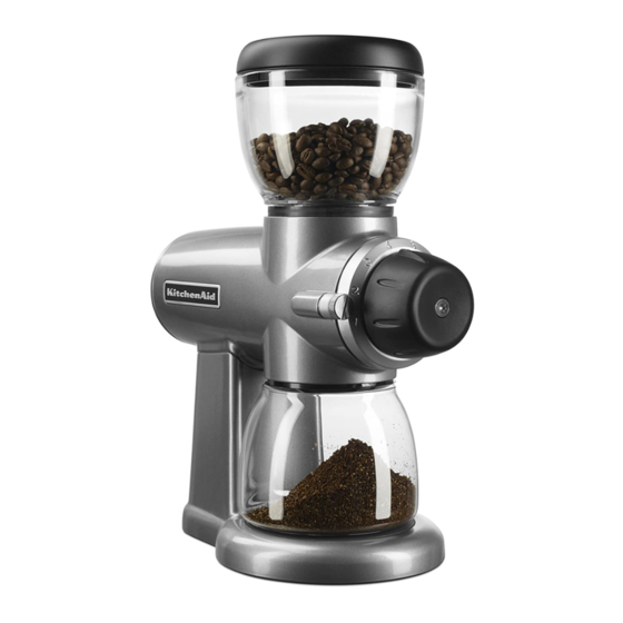 KitchenAid KPCG100ER - Pro Line Burr Coffee Grinder Manuals