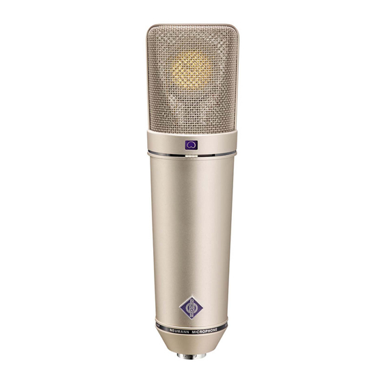 Neumann U 87 Ai Operating Instructions Manual
