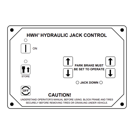 HWH 325 Series Operator's Manual
