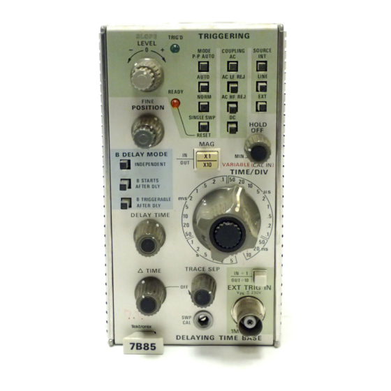 Tektronix 7B85 Instruction Manual