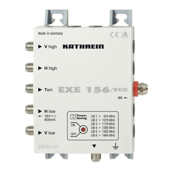 Kathrein EXE 156 Installation And Safety Instructions