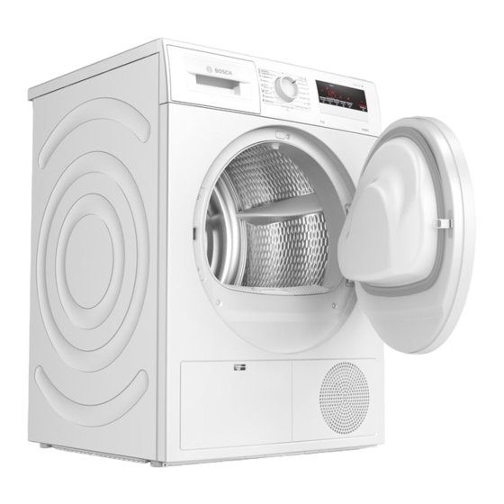 User Manuals: Bosch WTN84201MY Condenser Tumble Dryer