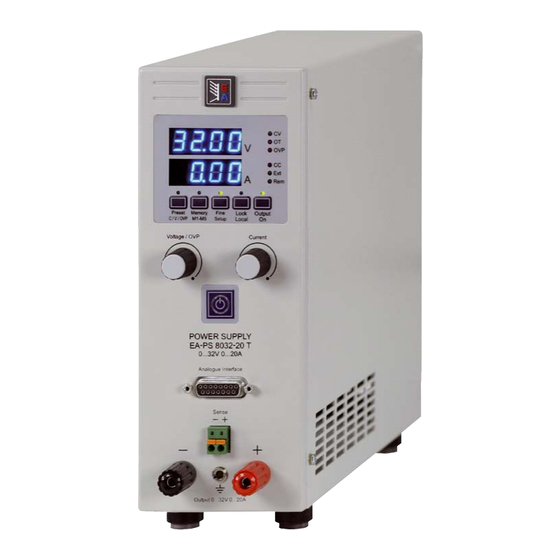 Elektro-Automatik PS 8000 T Series Instruction Manual