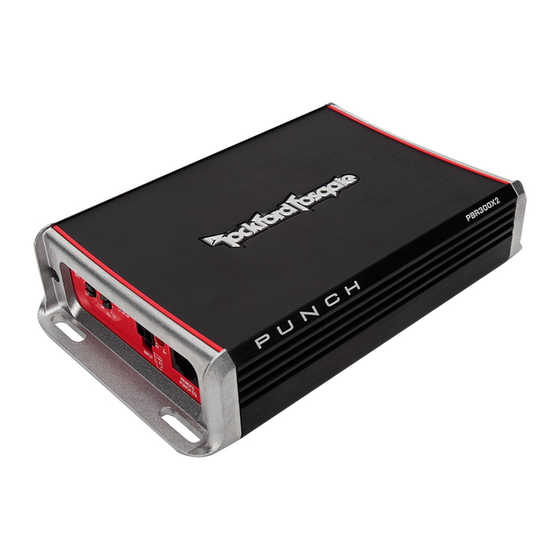 Rockford Fosgate Punch PBR300X2 Installation & Operation Manual