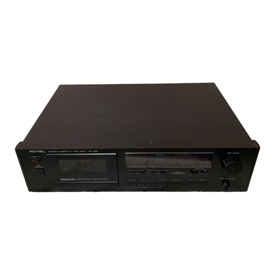 Rotel RD-855 Owner's Manual