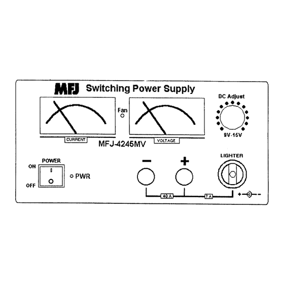 MFJ -4245MV Instruction Manual