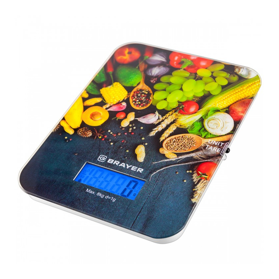 BRAYER BR1801 Kitchen Scale Manuals