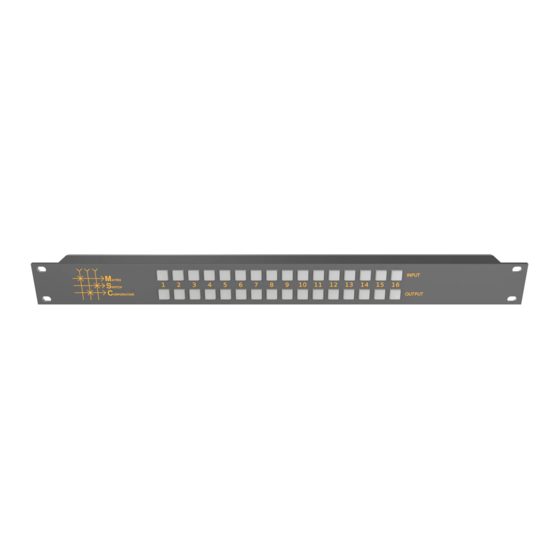 Matrix Switch Corporation MSC-CP16X16E Product Manual