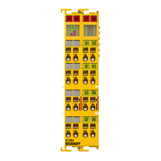Beckhoff KL2904 Operating Instructions Manual
