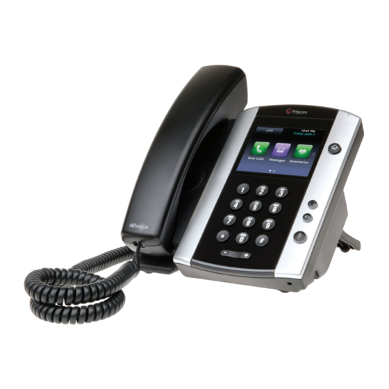 Polycom VVX 50x Quick User Manual