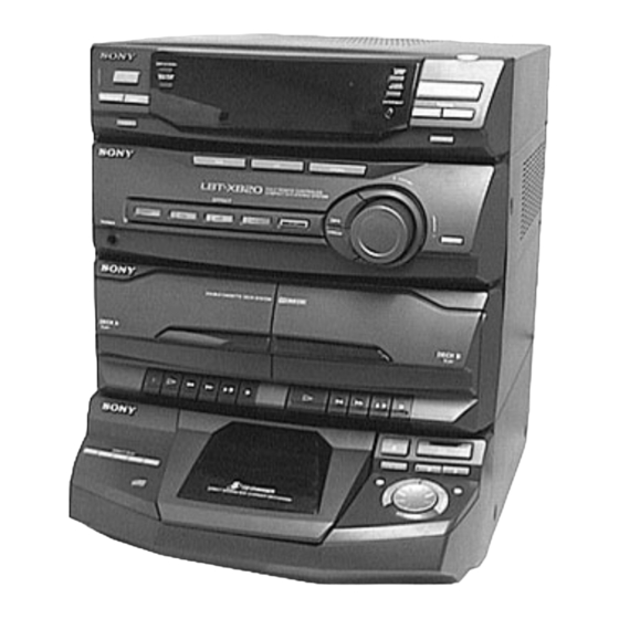 Sony LBT-G2500 Operating Instructions Manual