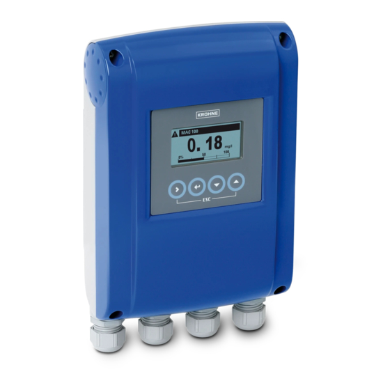 KROHNE MAC 100 Quick Start