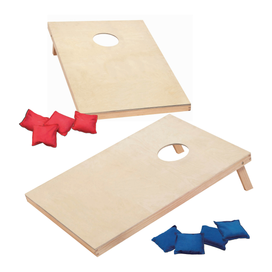 MD SPORTS 36 Solid Wood Cornhole Set with All-Weather Bean Bags Assembly Instructions Manual