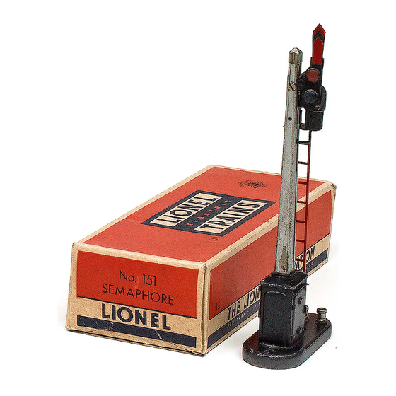 Lionel 151 SEMAPHORE Instructions For Operating Manual