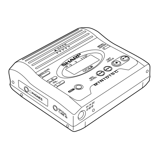 Sharp MD-MT270H Operation Manual