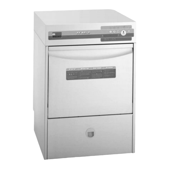 Meiko FV 40.2 Owner's Installation, Operation And Maintenance Manual
