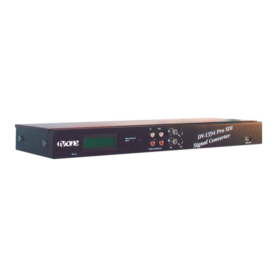 TV One DV-1394 Pro-SDI Instruction Manual