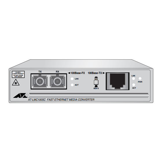 Allied Telesis AT-LMC100SC Installation Manual