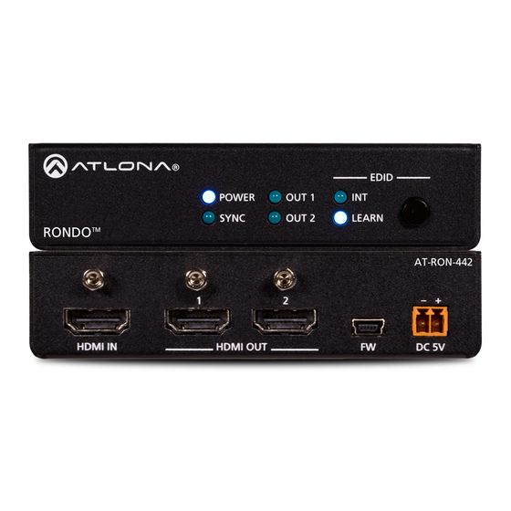 Atlona AT-RON-442 Installation Manual