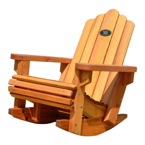 Forever Redwood ADIRONDACK Assembly Instructions Manual