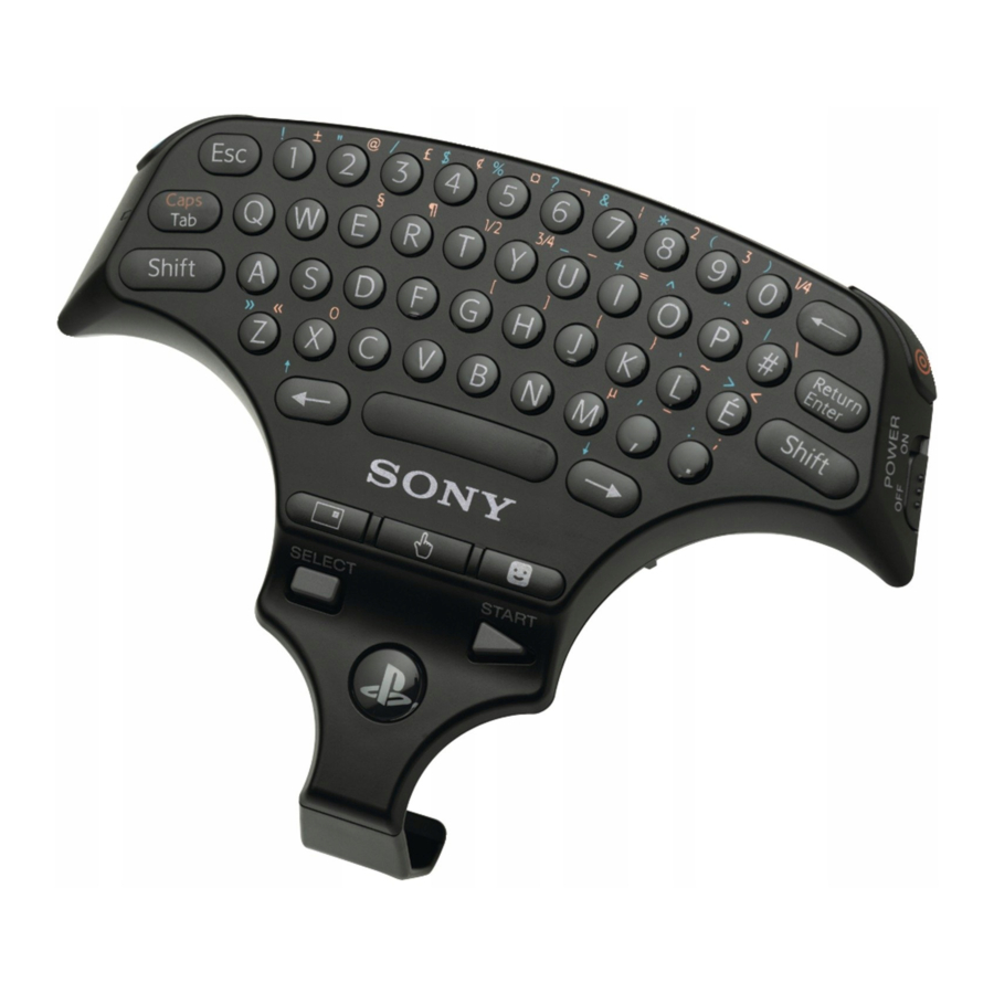 Sony CECHZK1GB - PlayStation 3 Wireless Keypad Manual