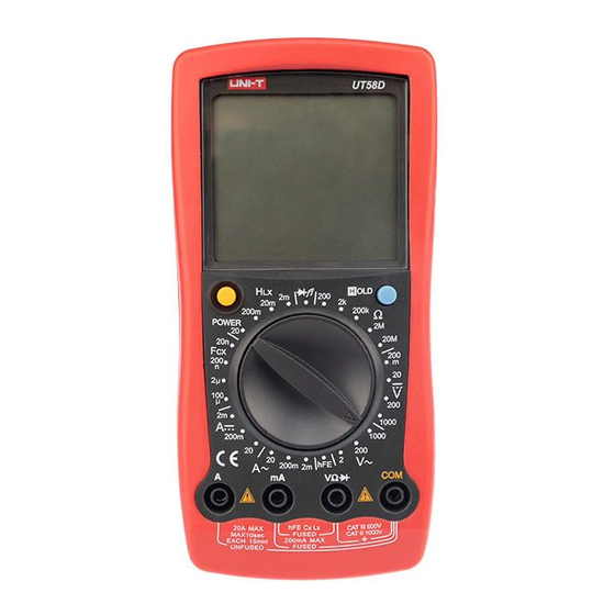 UNI-T UT58D Operating Manual