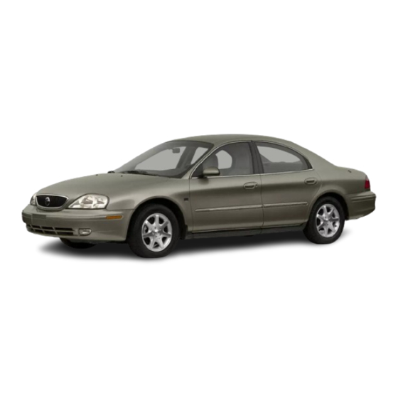 Mercury Sable 2002 Owner's Manual