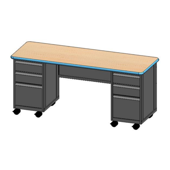 SMITH SYSTEM Cascade Double Ped Teacher Desk Assembly Instructions
