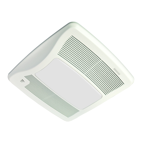 User Manuals: Broan XB110HL Humidity Sensing Fan