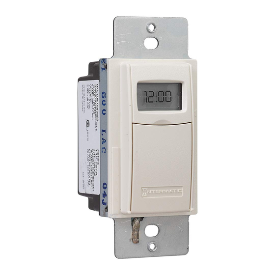 INTERMATIC EI600 SERIES TIMER INSTALLATION AND USER INSTRUCTIONS ...