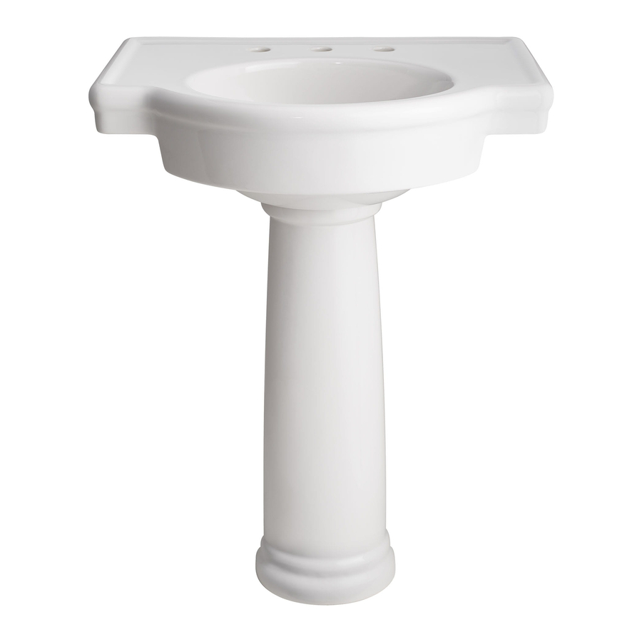 American Standard Retrospect Collection Pedestal Sink 0066.000 Specifications
