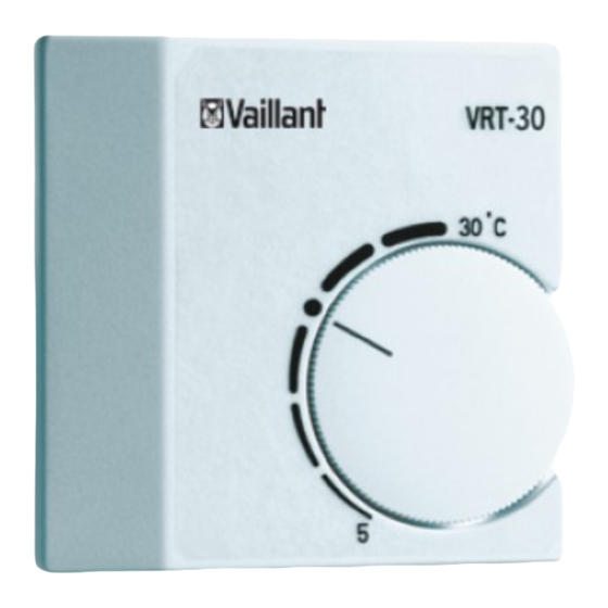 Vaillant VRT 30 Installation Instructions