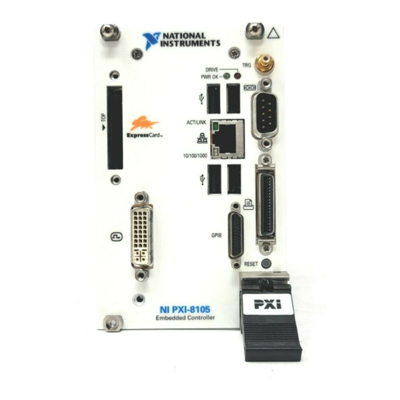 National Instruments NI PXIe-8105 User Manual