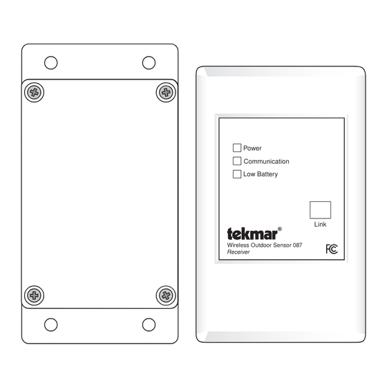 Tekmar 087 Installation & Operation Manual