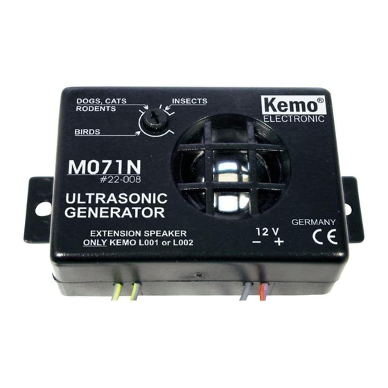 Kemo M071N Manual