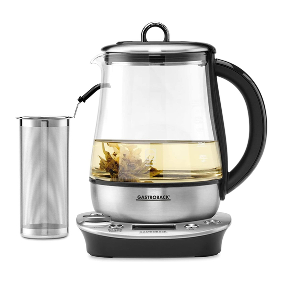 Gastroback 62438 Tea Maker Kettle Manuals