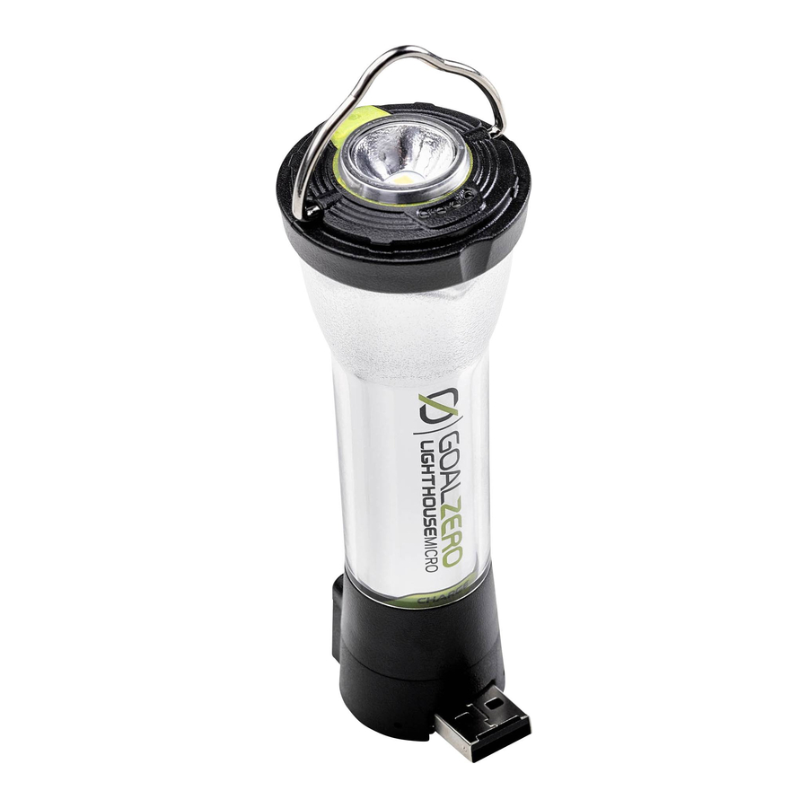 Goal Zero Lighthouse Micro Charge - Lantern + Flashlight + Recharger Manual