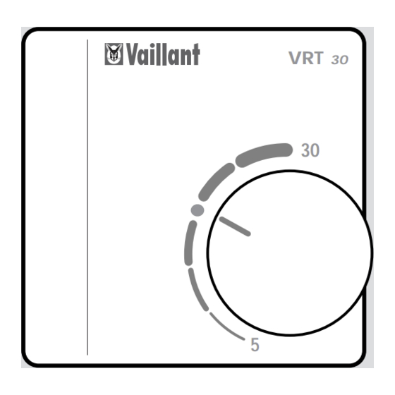Vaillant VRT 30 Installation Instructions