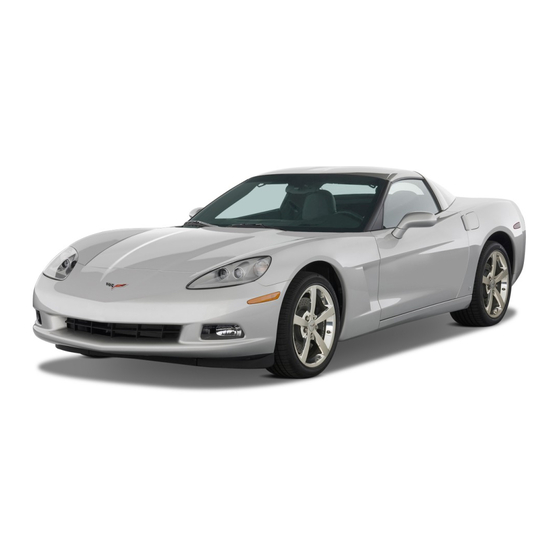 Chevrolet Corvette 2011 Getting To Know Manual