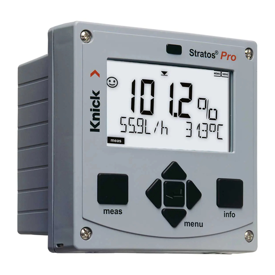 Knick Stratos Pro A2 COND Series Quick Start Manual