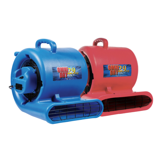Hydro-Force OmniPro OmniDry 2.9 Amp Owner's Manual