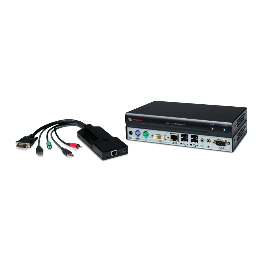 Avocent Emerge ECMS2000U Installer/User Manual