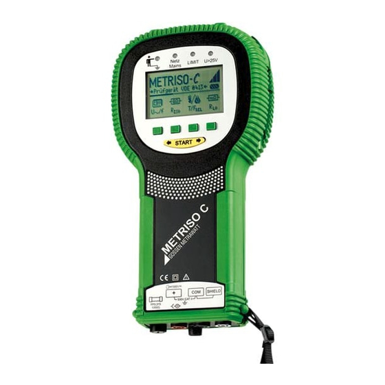 Gossen MetraWatt METRISO C Short-Form Operating Instructions