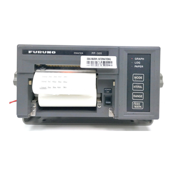 Furuno PP-505-FE Operator's Manual