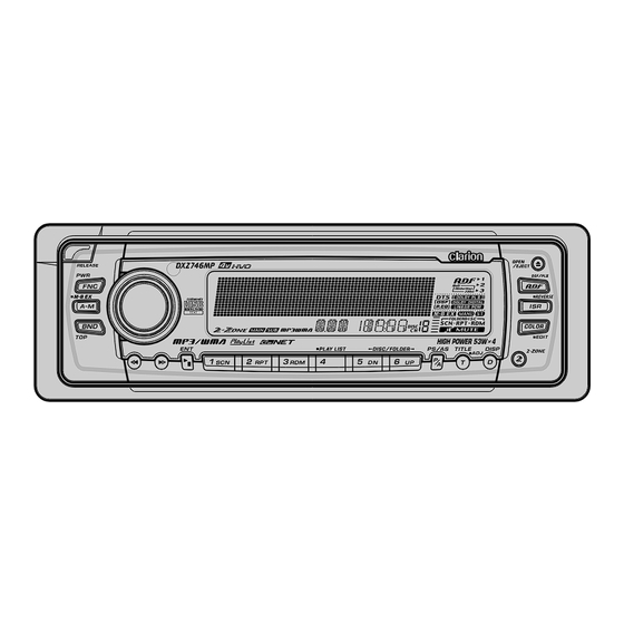 Clarion DXZ746MP Owner's Manual