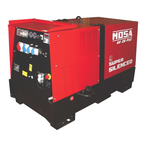 Mosa LIGHT POWER GE 20 PSX Use And Maintenance Manual