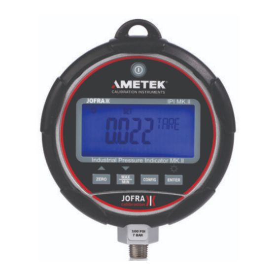 Ametek JOFRA IPI Mk. II User Manual